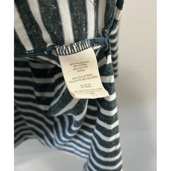 Free People Beach One Body Un Deux Green Striped Oversized Tunic Top Long Sleeve - Picture 4 of 9